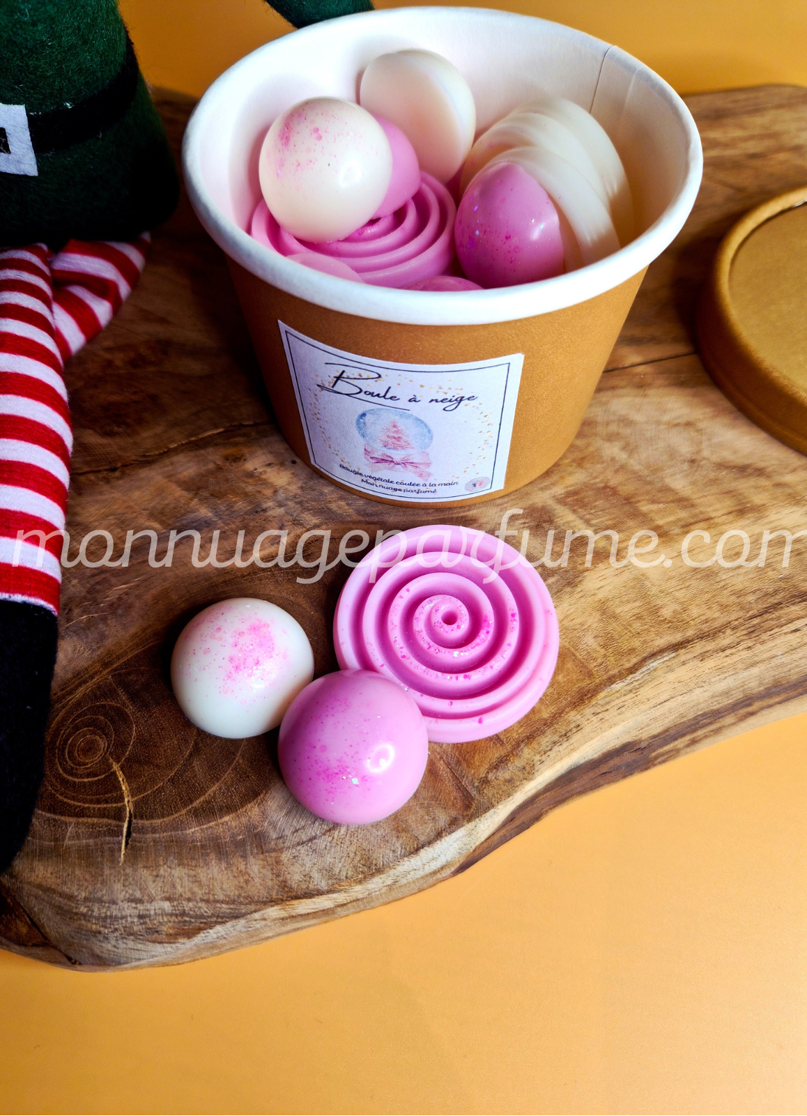Pot de fondants parfumés "BOULE A NEIGE" (Scoopable wax)