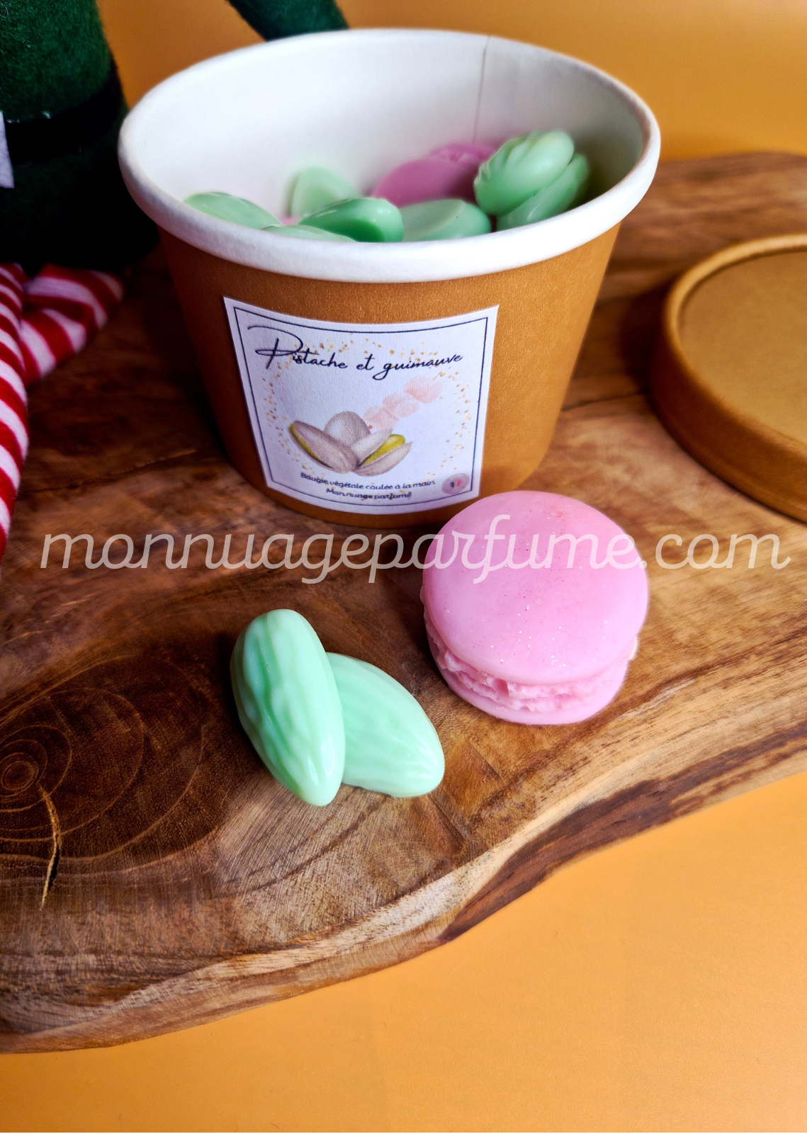 Pot de fondants parfumés "PISTACHE GUIMAUVE" (Scoopable wax)