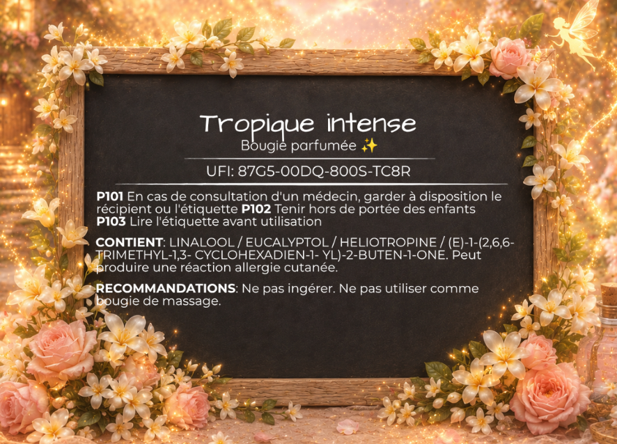 🕯️ Bougie parfumée classique - Tropique intense