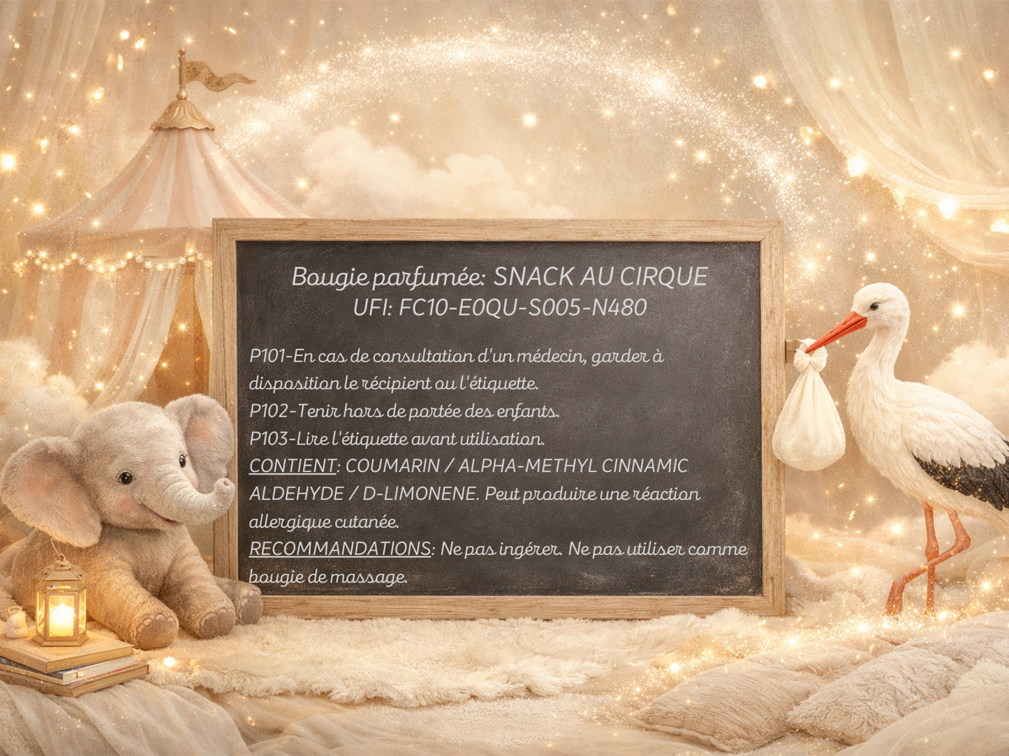 🕯️ Bougie parfumée classique - Snack au cirque