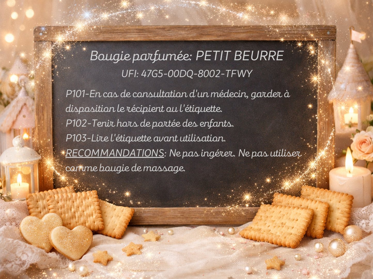 🕯️ Bougie parfumée classique - Petit beurre