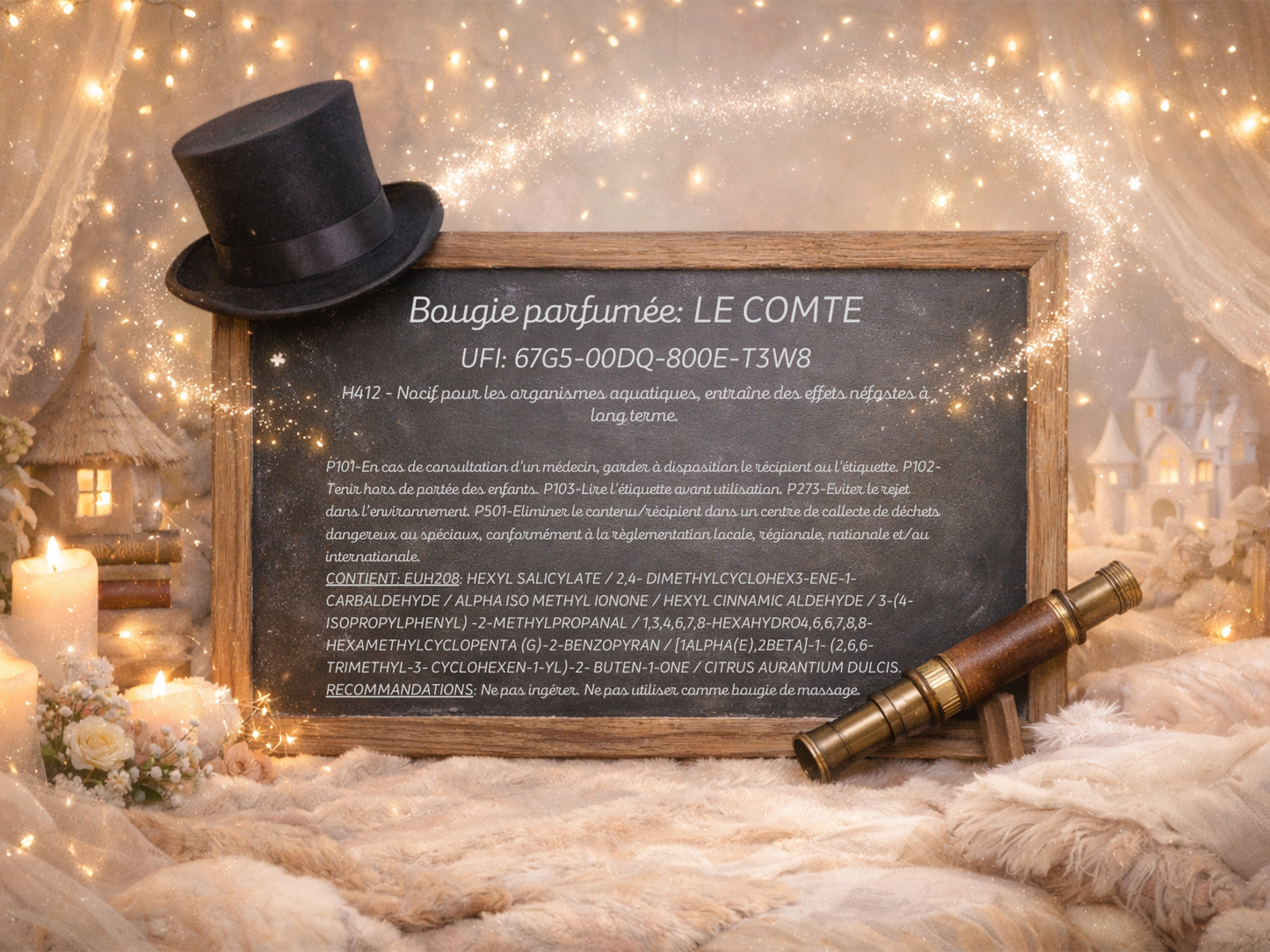 🕯️ Bougie parfumée classique - Le comte