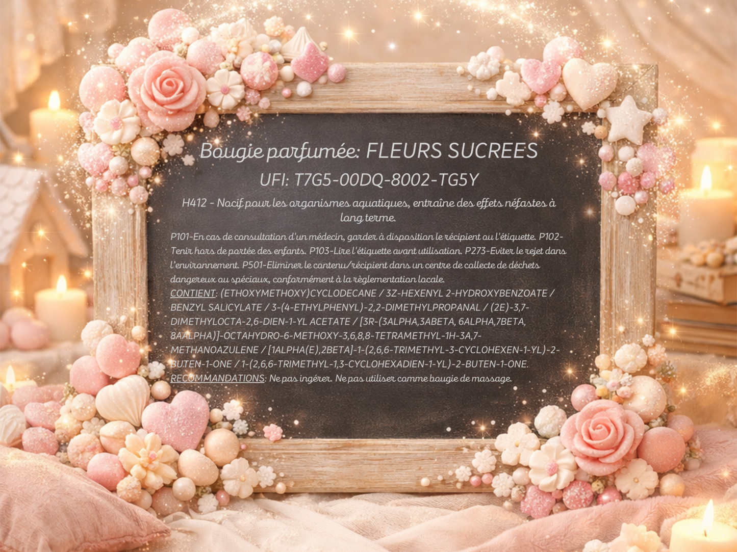 🕯️ Bougie parfumée classique - Fleurs sucrées