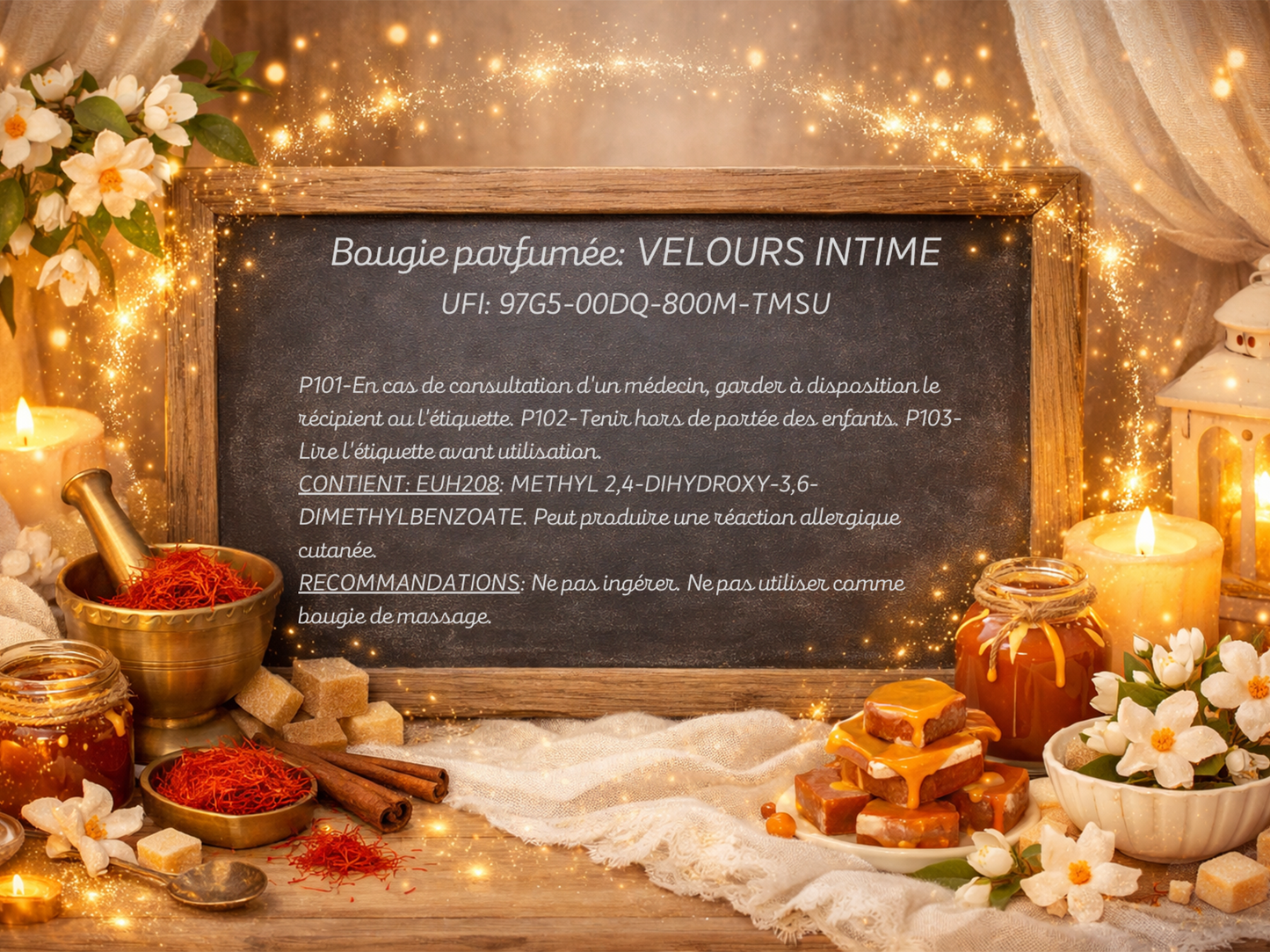🕯️ Bougie parfumée classique - Velours intime