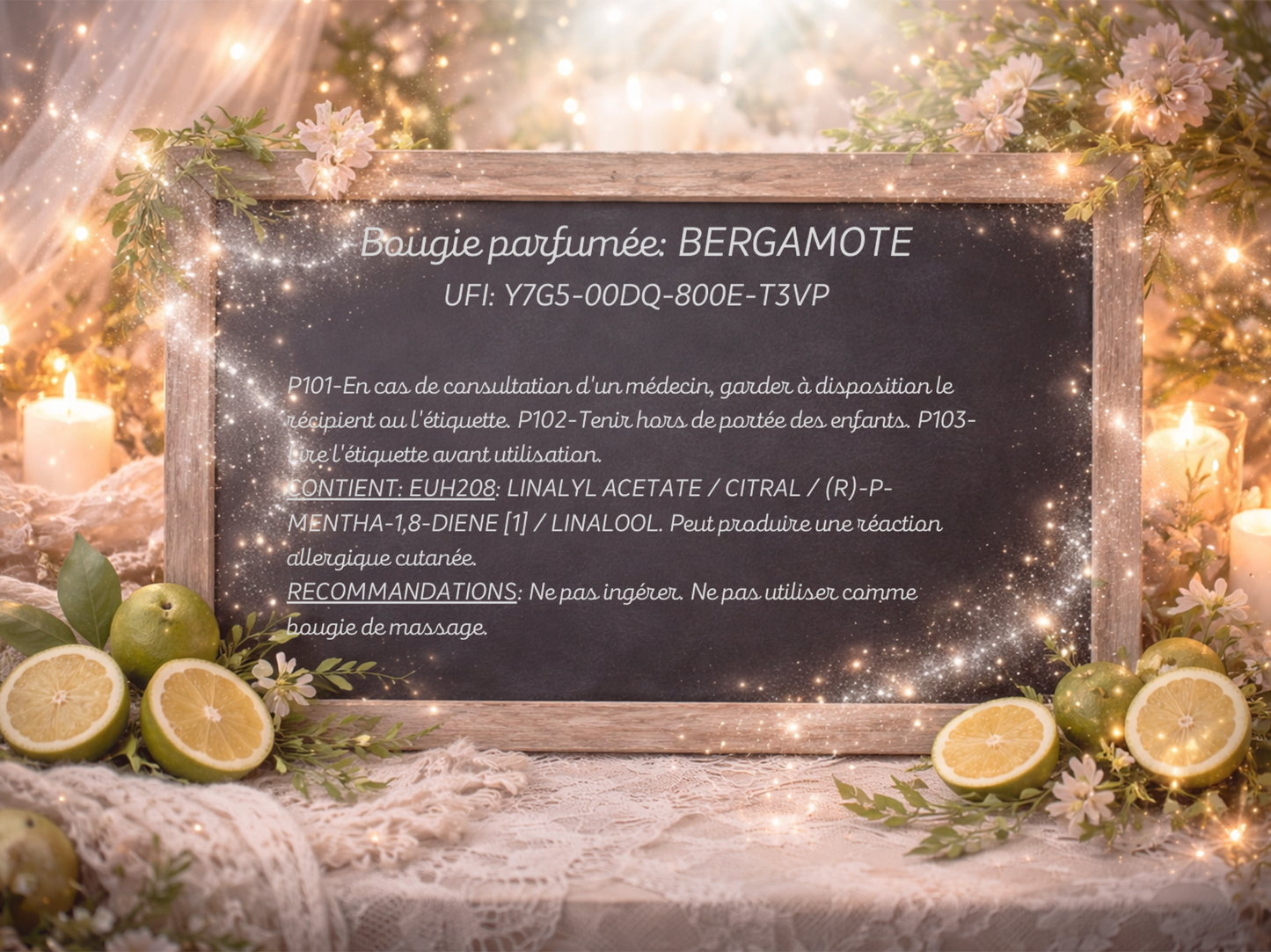 🕯️ Bougie parfumée classique - Bergamote