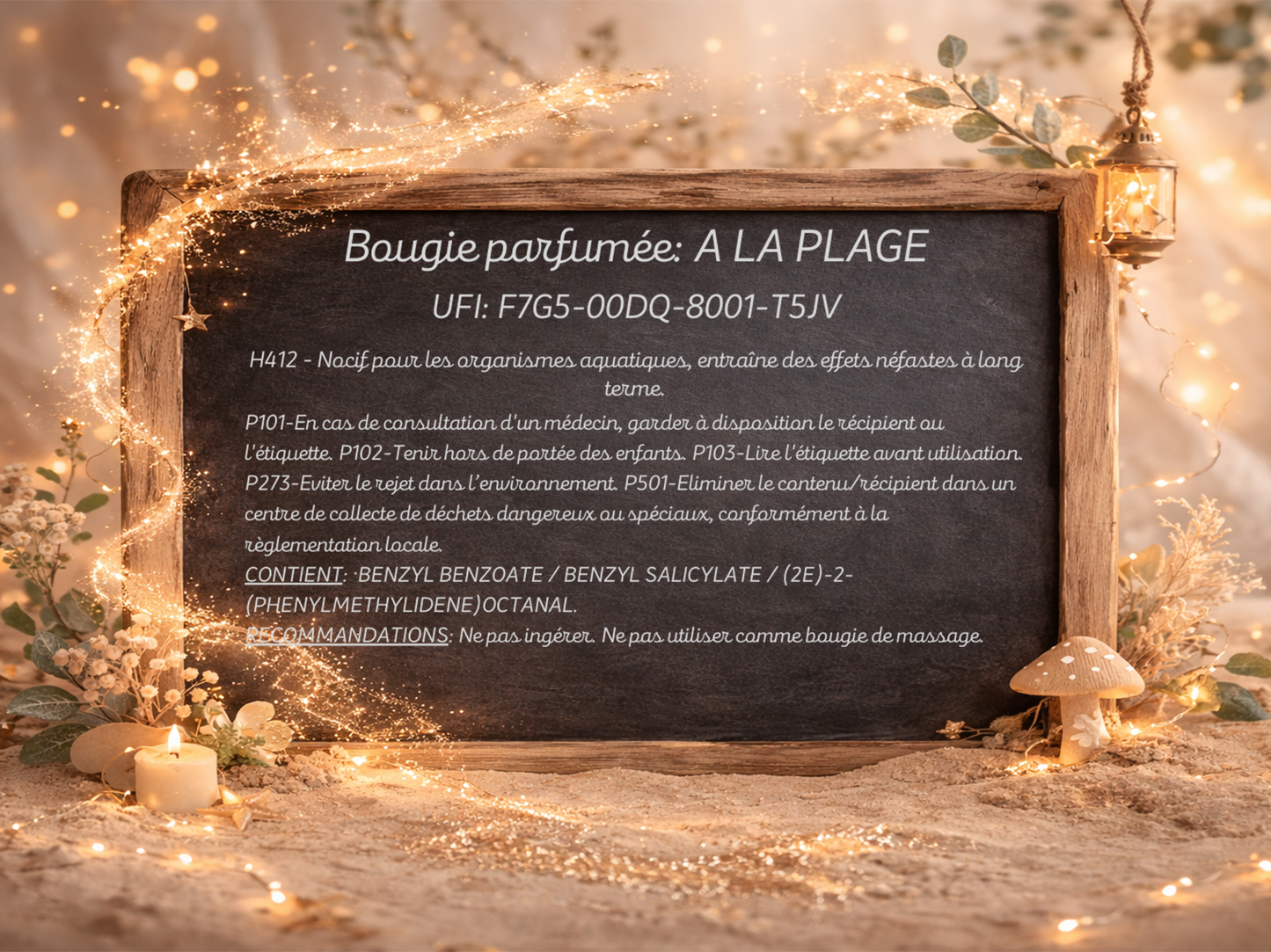 🕯️ Bougie parfumée classique - A la plage
