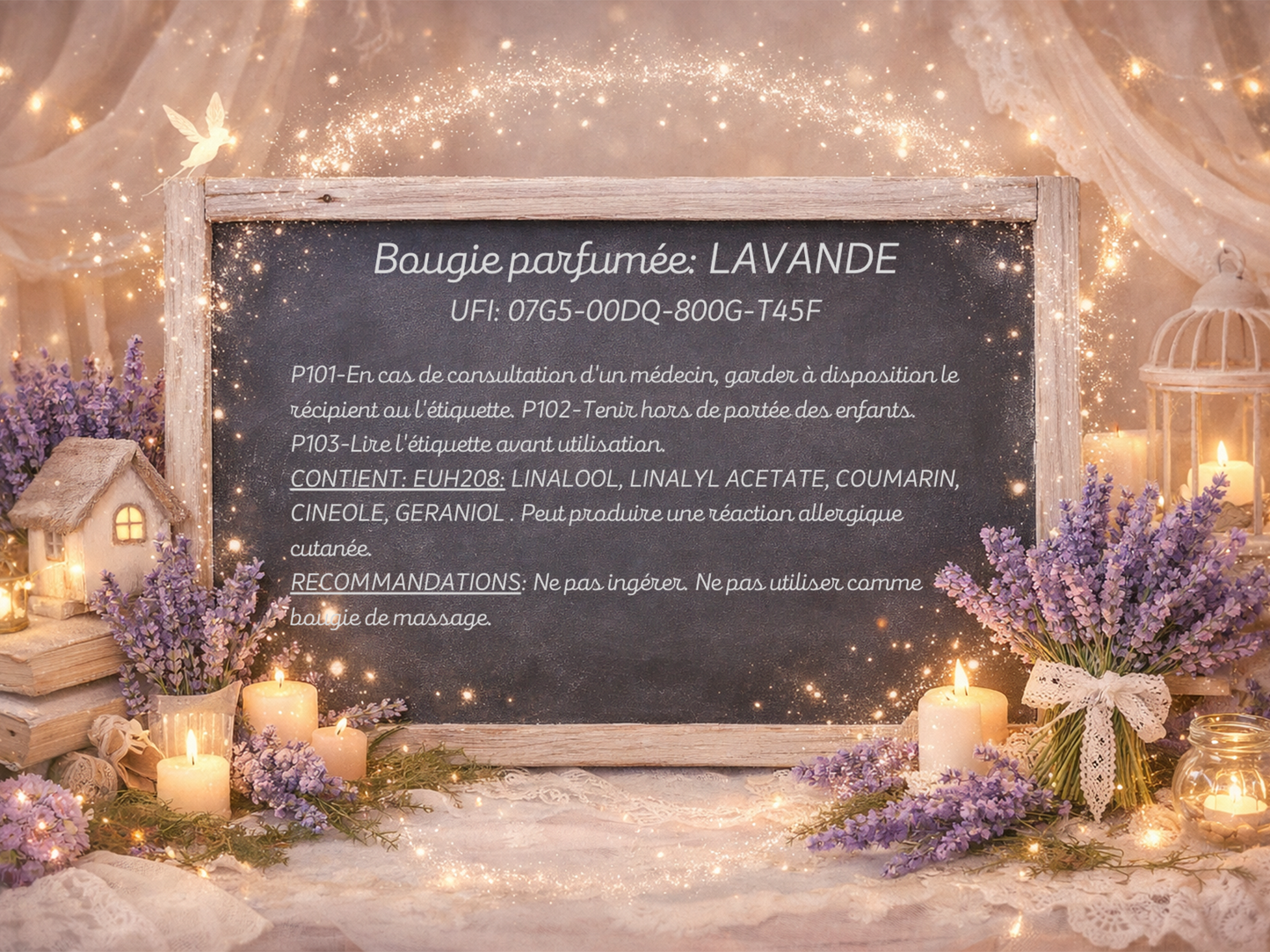 🕯️ Bougie parfumée classique - Lavande
