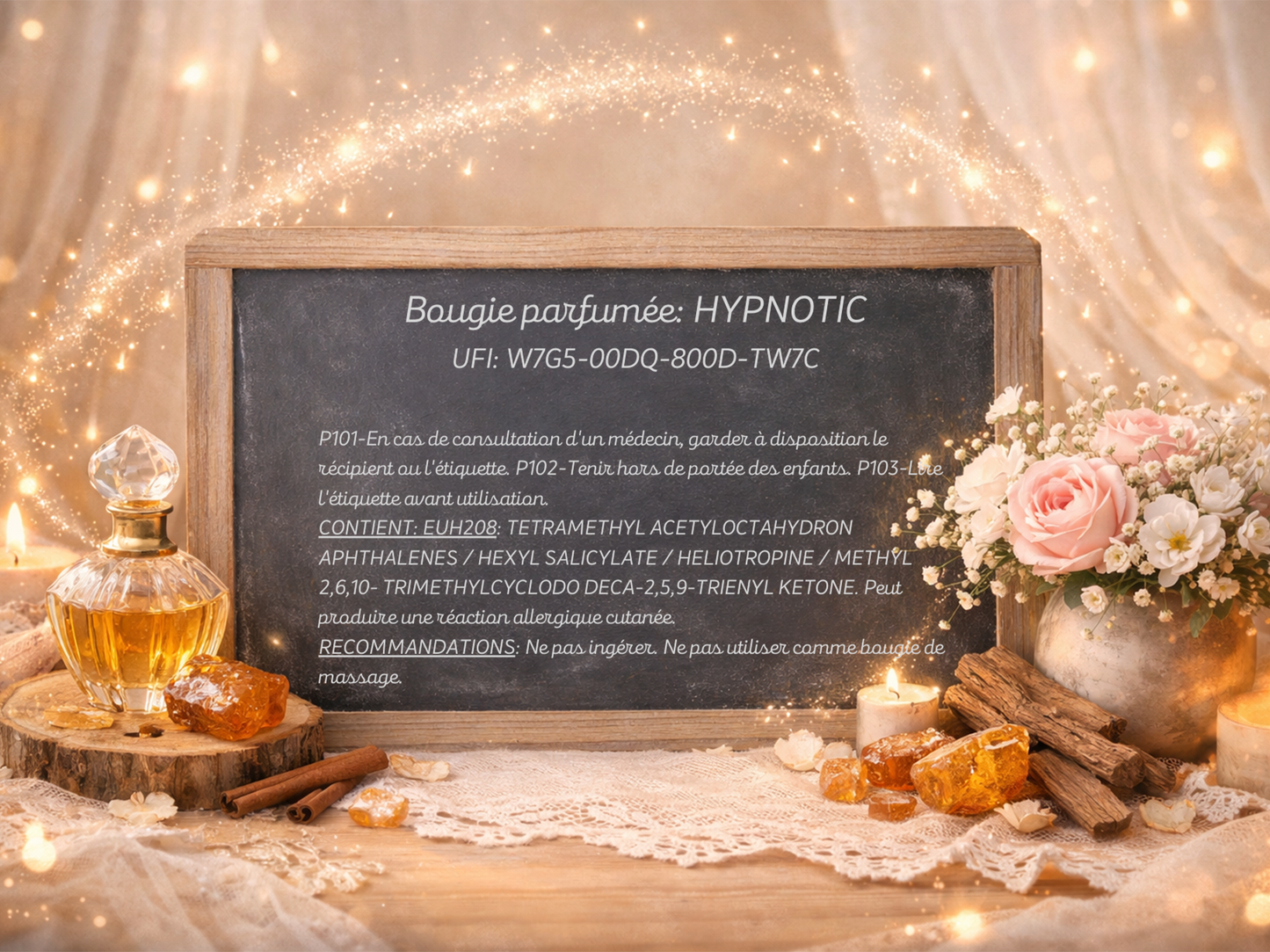 🕯️ Bougie parfumée classique - Hypnotique