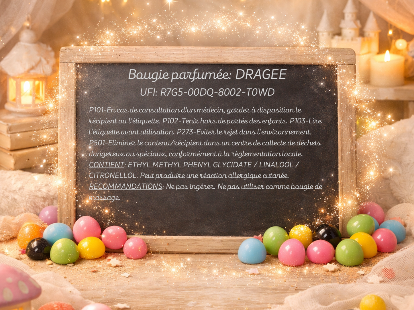 🕯️ Bougie parfumée classique - Dragée
