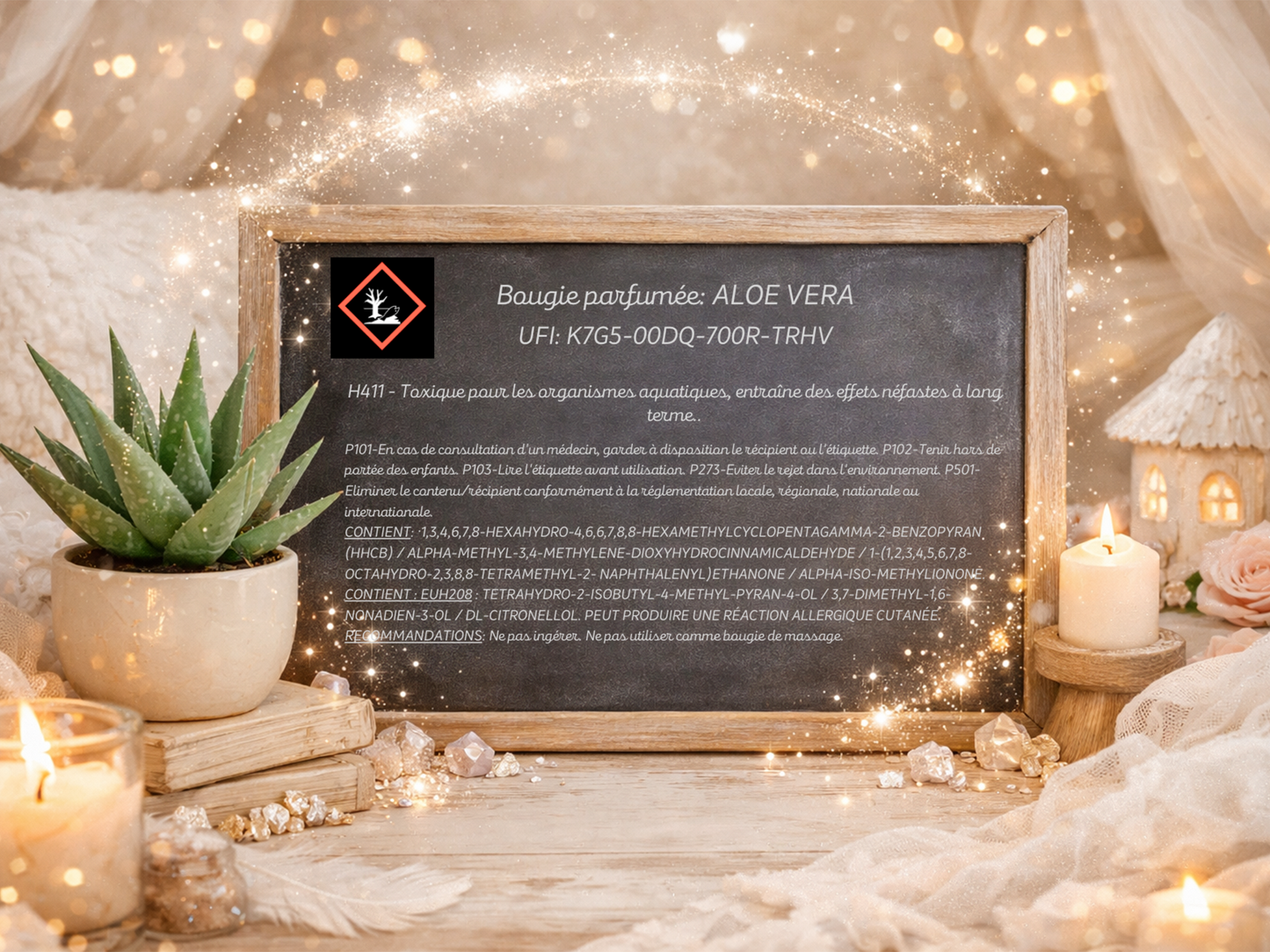 🕯️ Bougie parfumée classique - Aloe vera