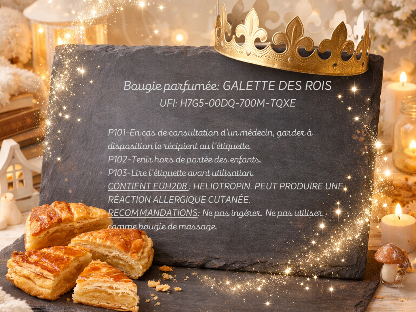 🕯️ Bougie parfumée classique - Galette des Rois