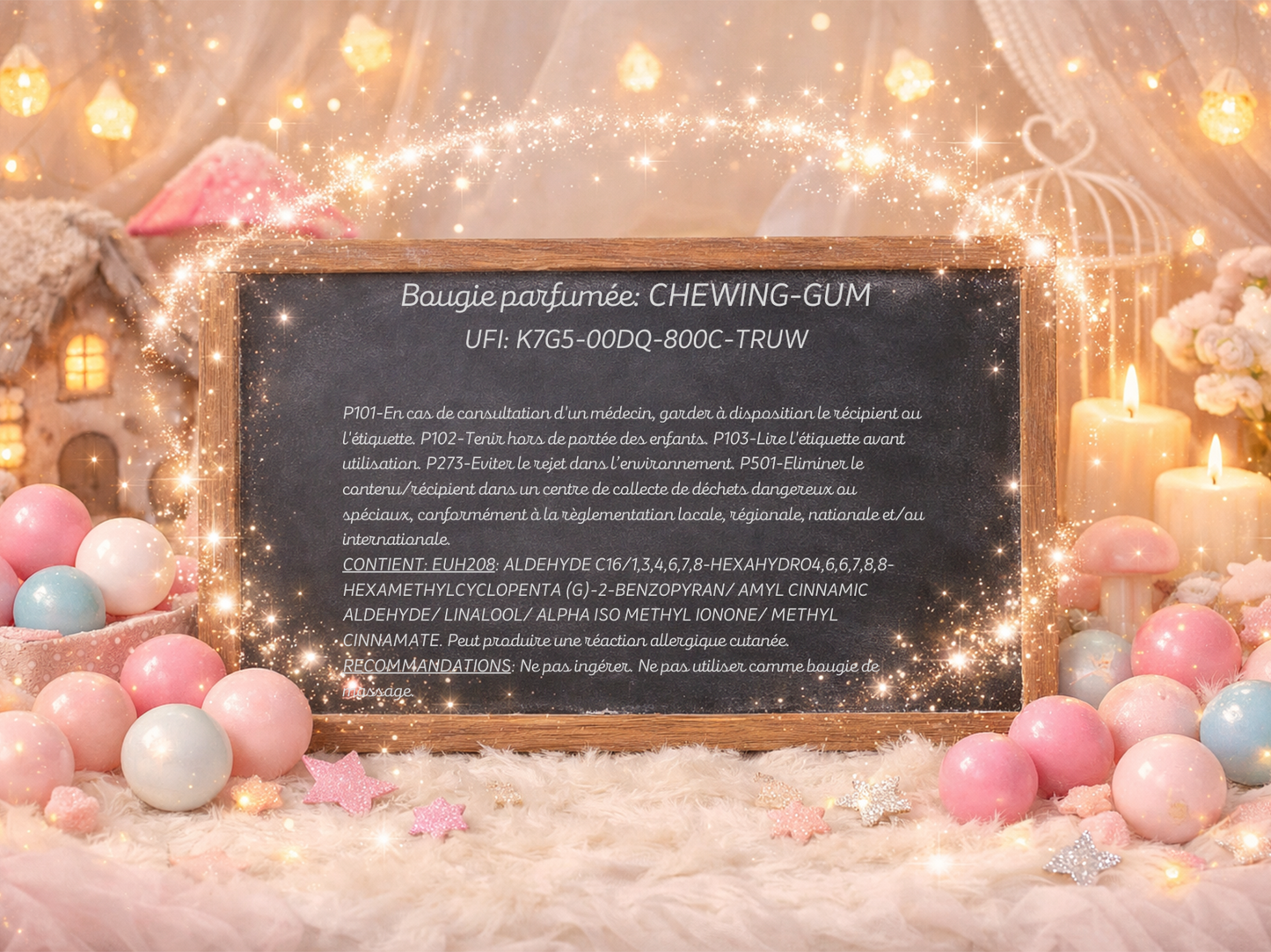 🕯️ Bougie parfumée classique - Chewing gum