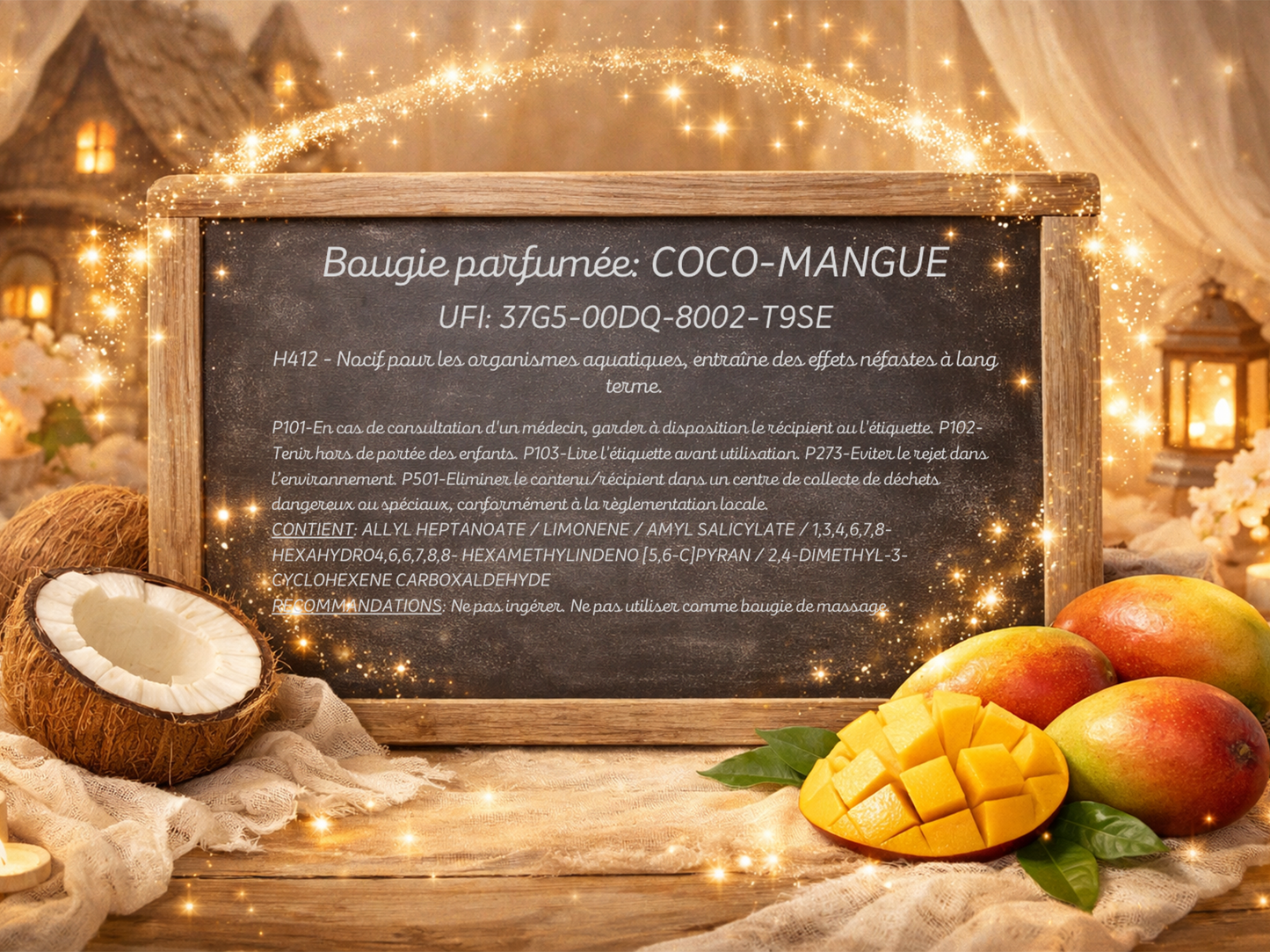 🕯️ Bougie parfumée classique - Coco mangue