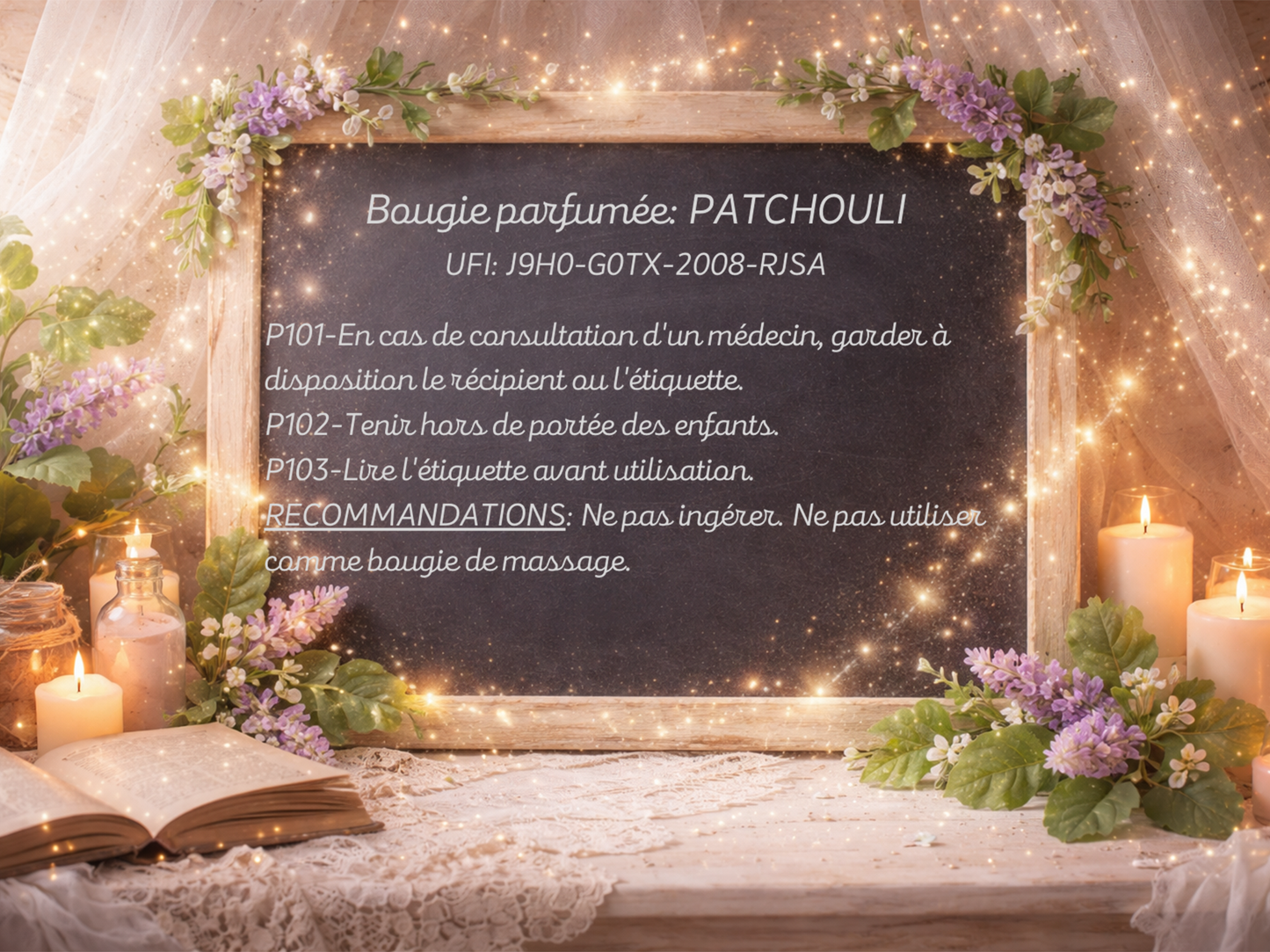 🕯️ Bougie parfumée classique - Patchouli