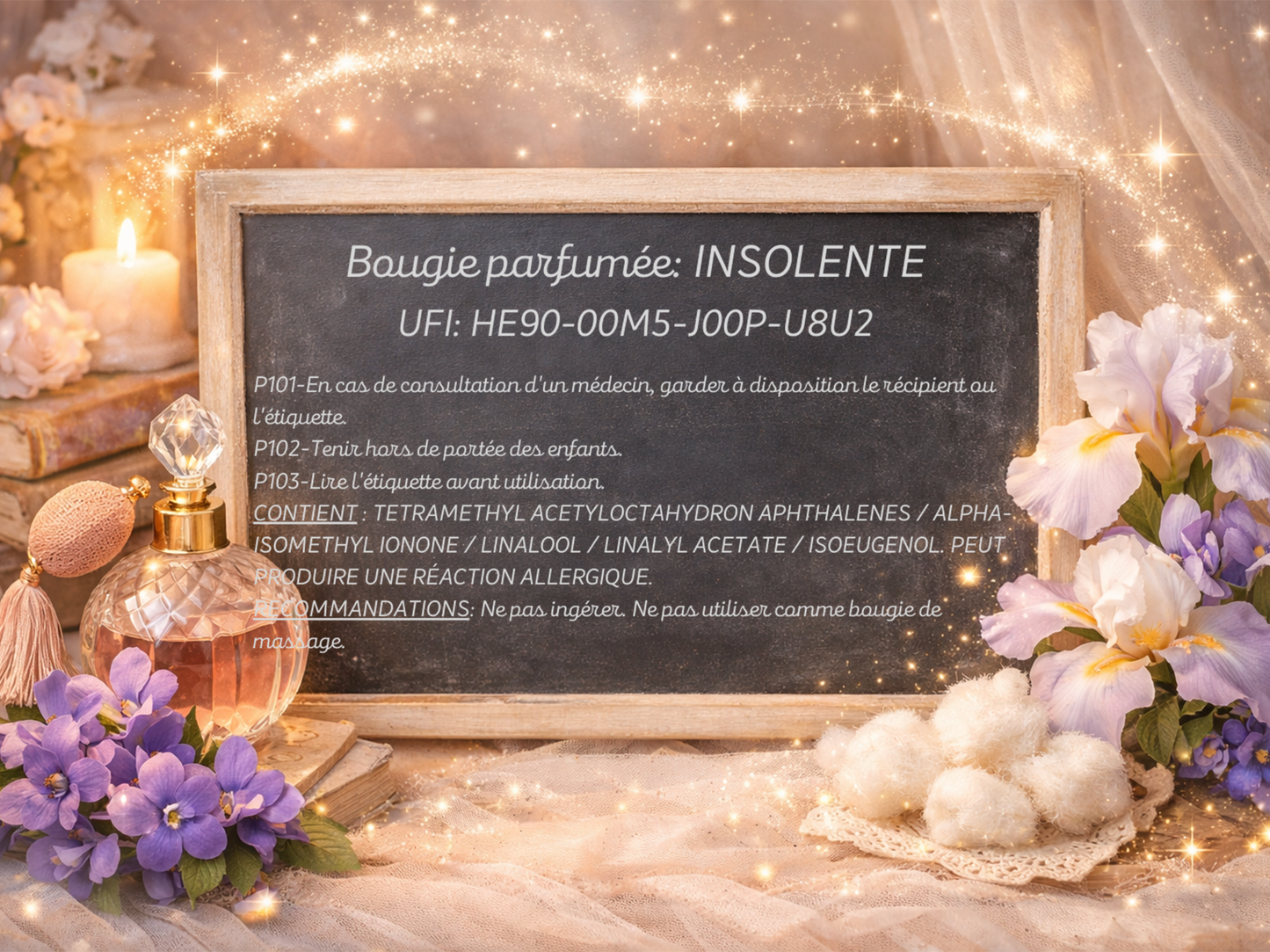 🕯️ Bougie parfumée classique - Insolente