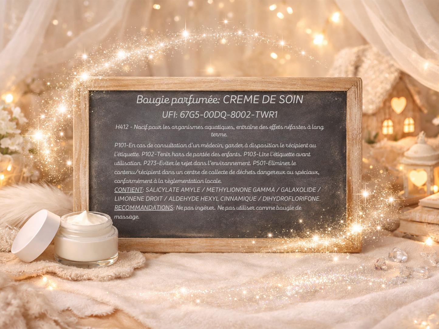 🕯️ Bougie parfumée classique - Crème de soin