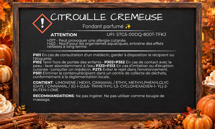 Fondant parfumé individuel - Citrouille crémeuse
