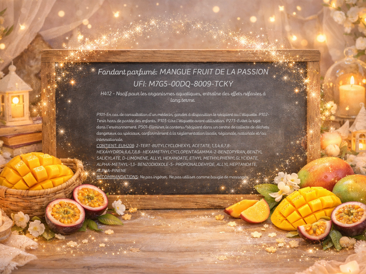 Fondant parfumé individuel - Mangue fruit de la passion