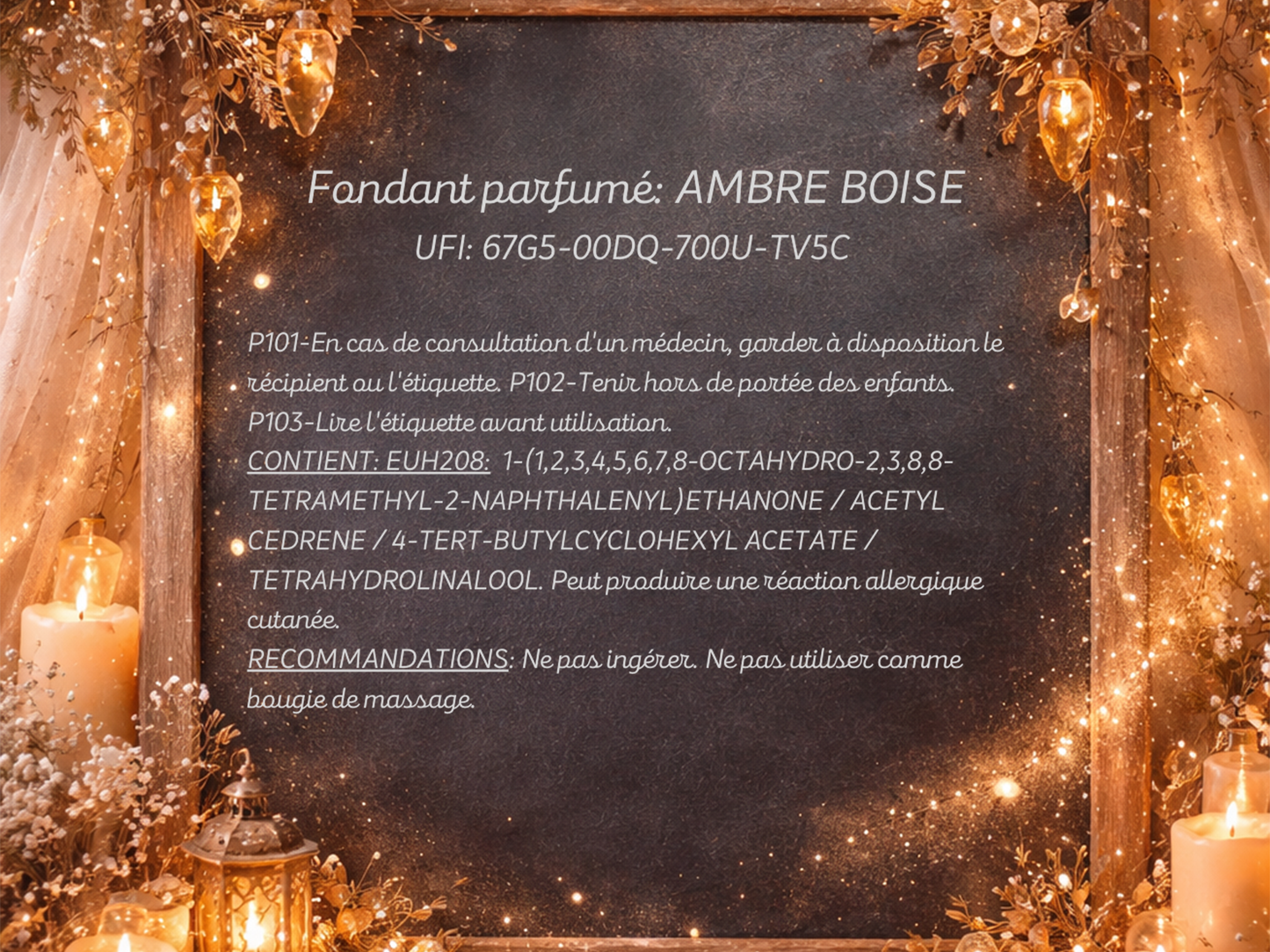 Fondant parfumé individuel - Ambre boisé