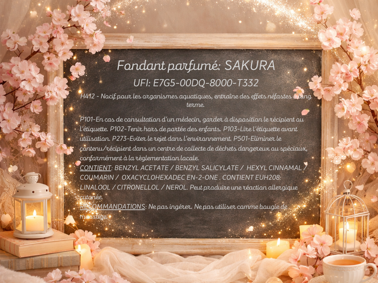 Fondant parfumé individuel - Sakura