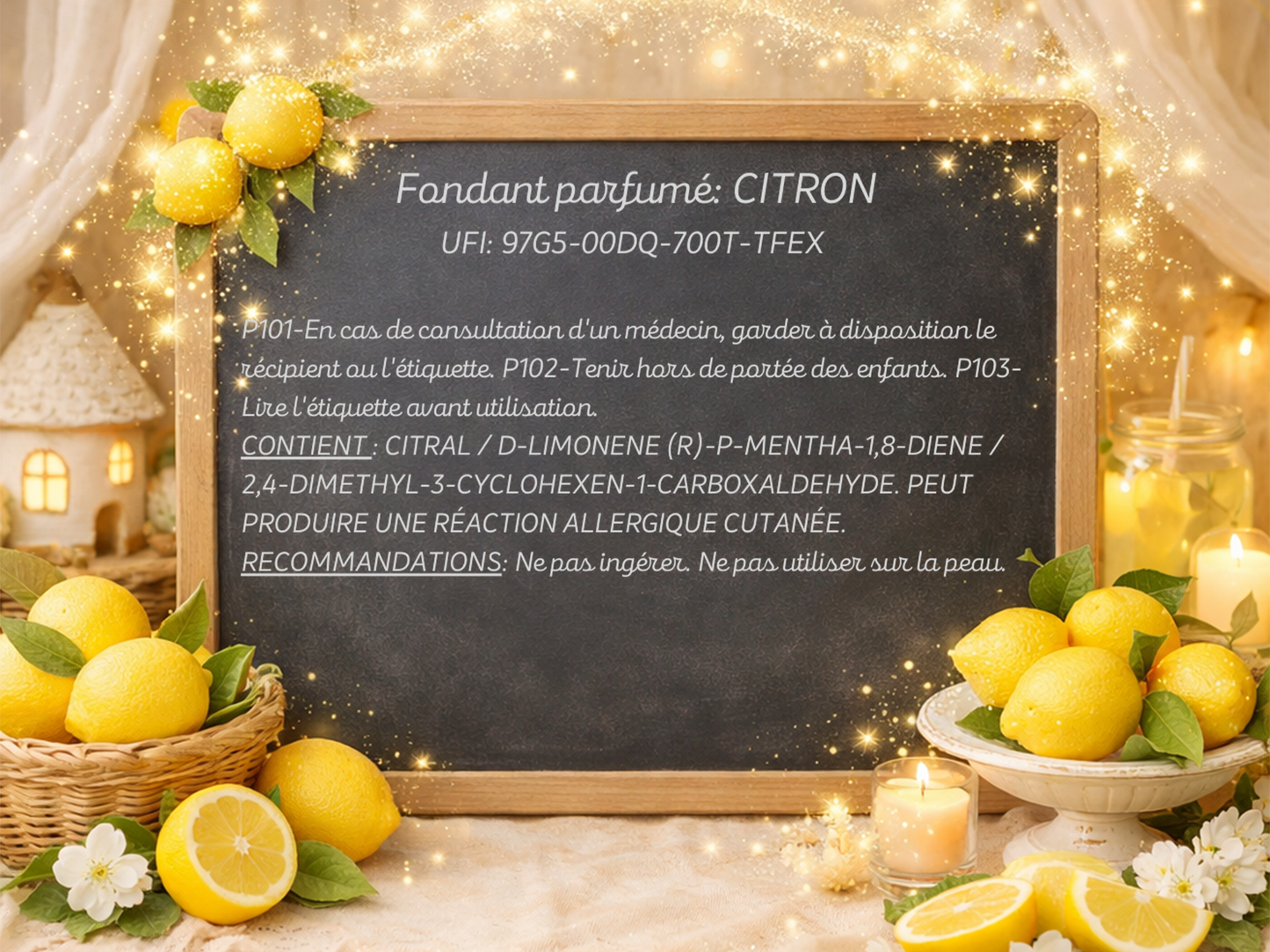 Fondant parfumé individuel - Citron