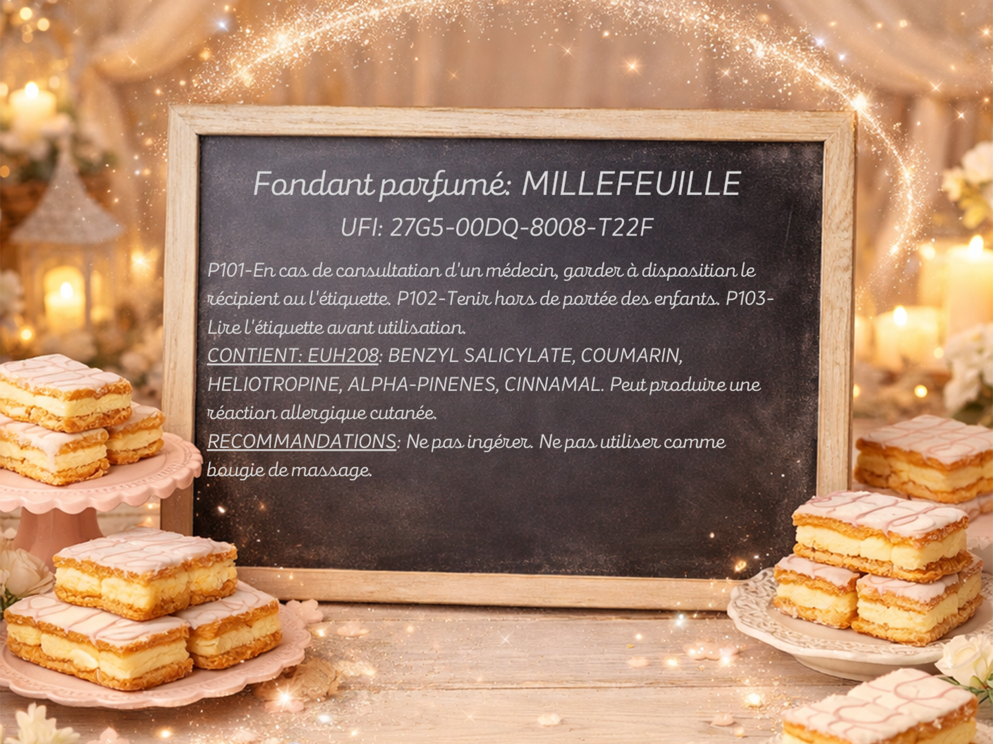 Fondant parfumé individuel - Millefeuille