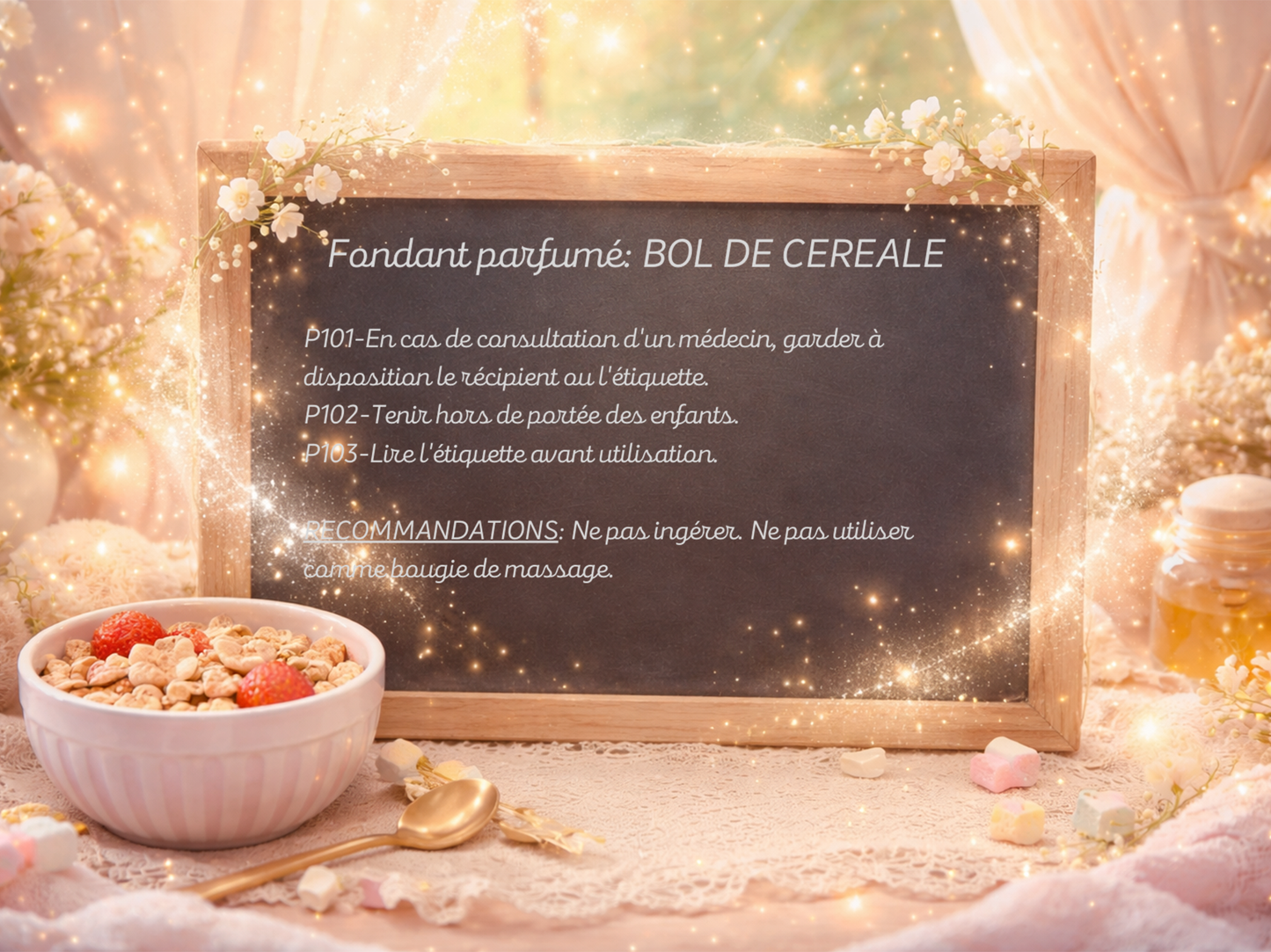 Fondant parfumé individuel - Bol de céréales