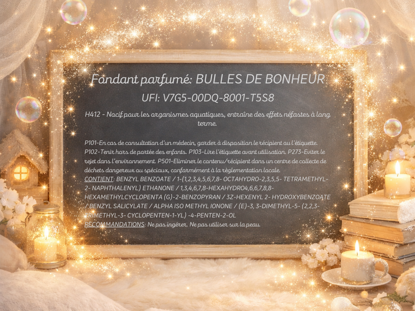 Fondant parfumé individuel - Bulles de bonheur