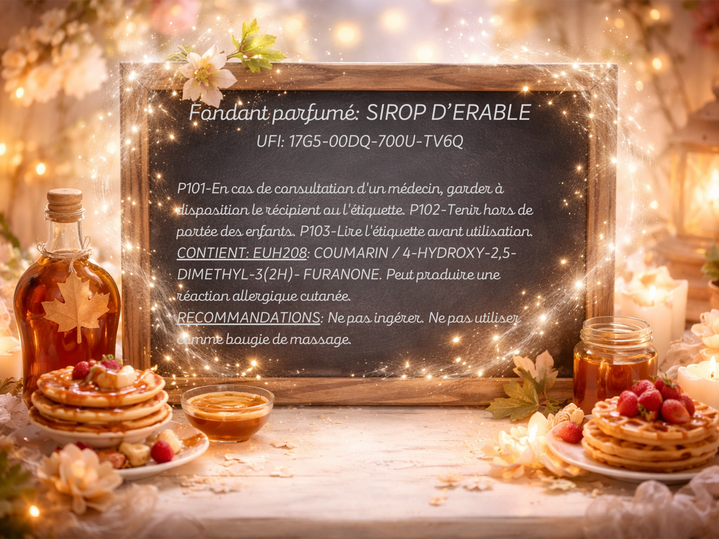 Fondant parfumé individuel - Sirop d'érable