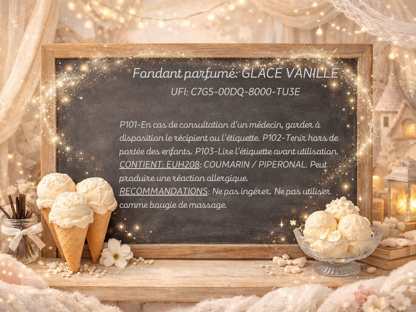 Fondant parfumé individuel - Glace vanille