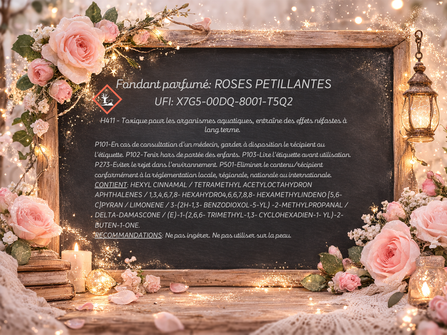 Fondant parfumé individuel - Rose pétillante