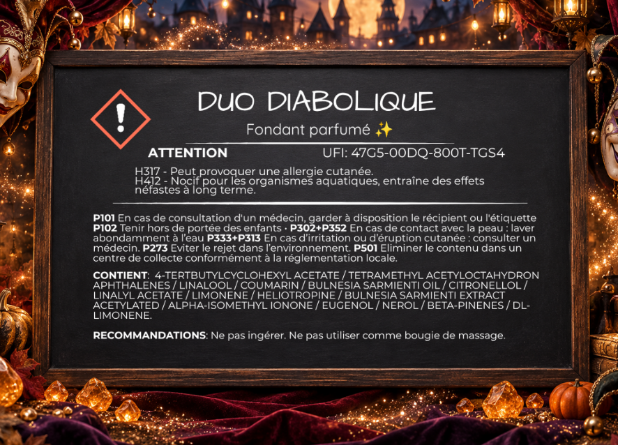 Fondant parfumé individuel - Duo diabolique