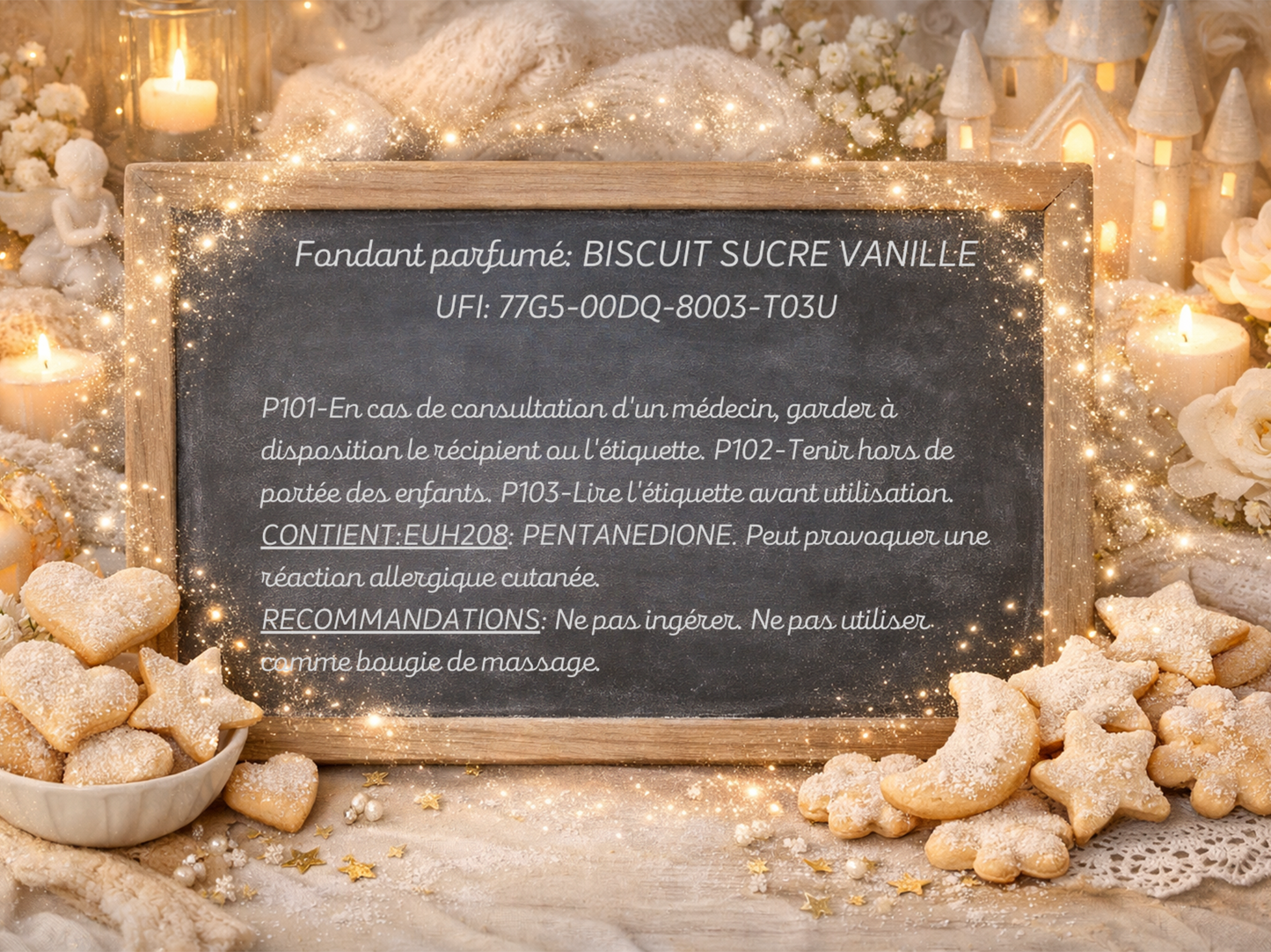 Fondant parfumé individuel - Biscuit sucre vanillé
