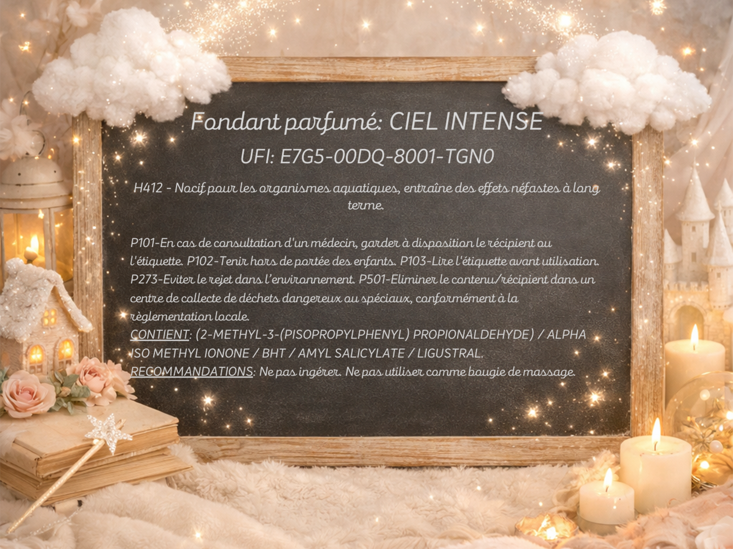 Fondant parfumé individuel - Ciel intense