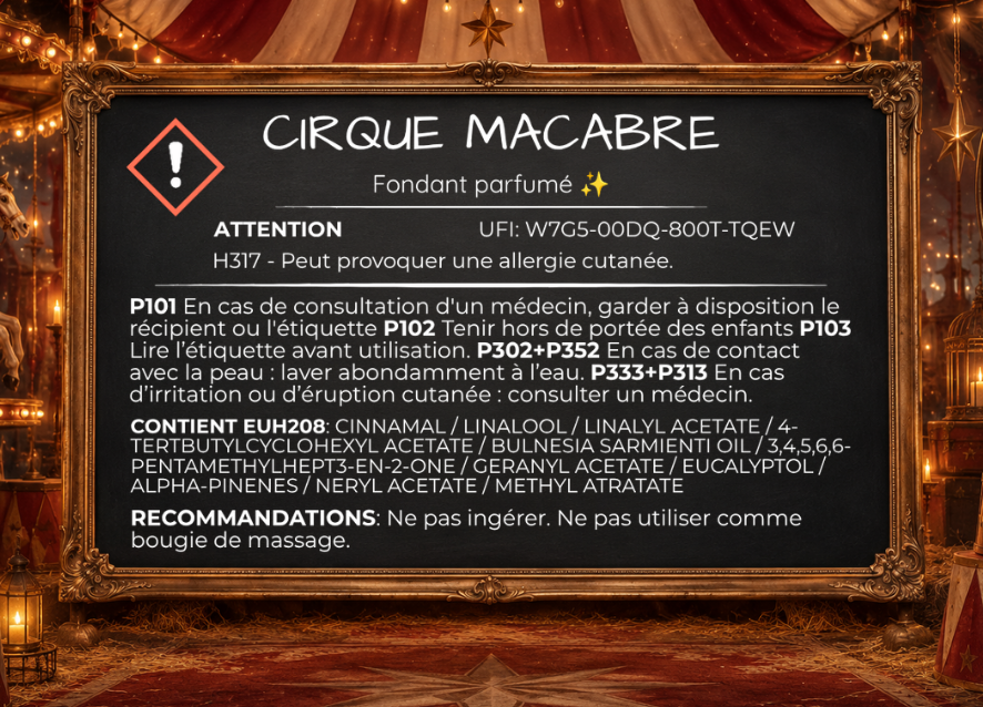 Fondant parfumé individuel - Cirque macabre