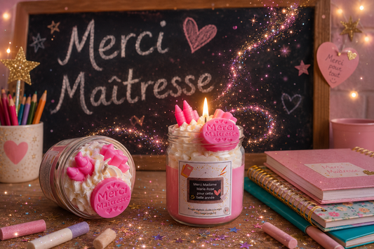 Bougie Parfumée Personnalisée « Merci Maître / Merci Maîtresse » ✨