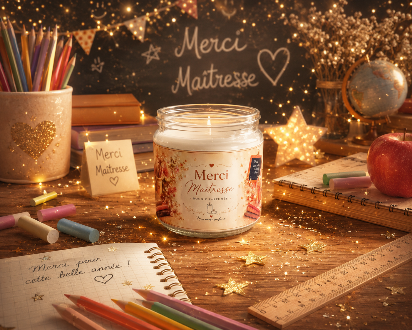 Bougie parfumée "Merci Maîtresse" / "Merci Maître"