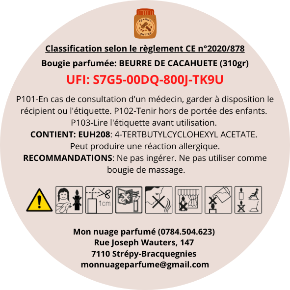 Bougie gourmande "Beurre de cacahuète"