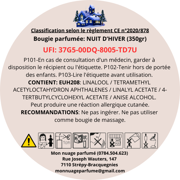 Bougie gourmande "Nuit d'hiver"