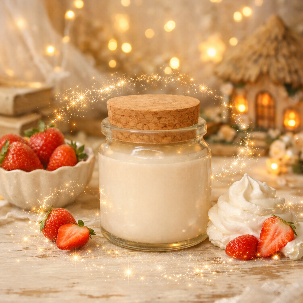 🕯️ Bougie parfumée classique - Fraise chantilly