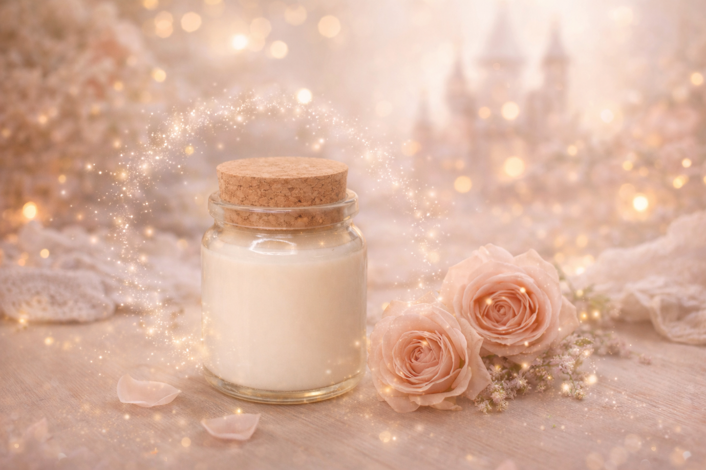 🕯️ Bougie parfumée classique - Rose pétillante