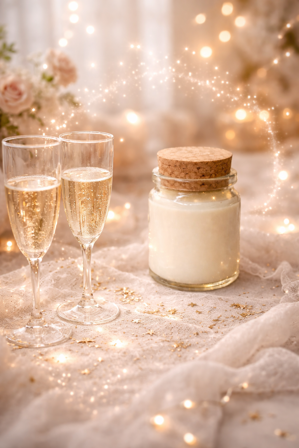 🕯️ Bougie parfumée classique - Coupe de champagne
