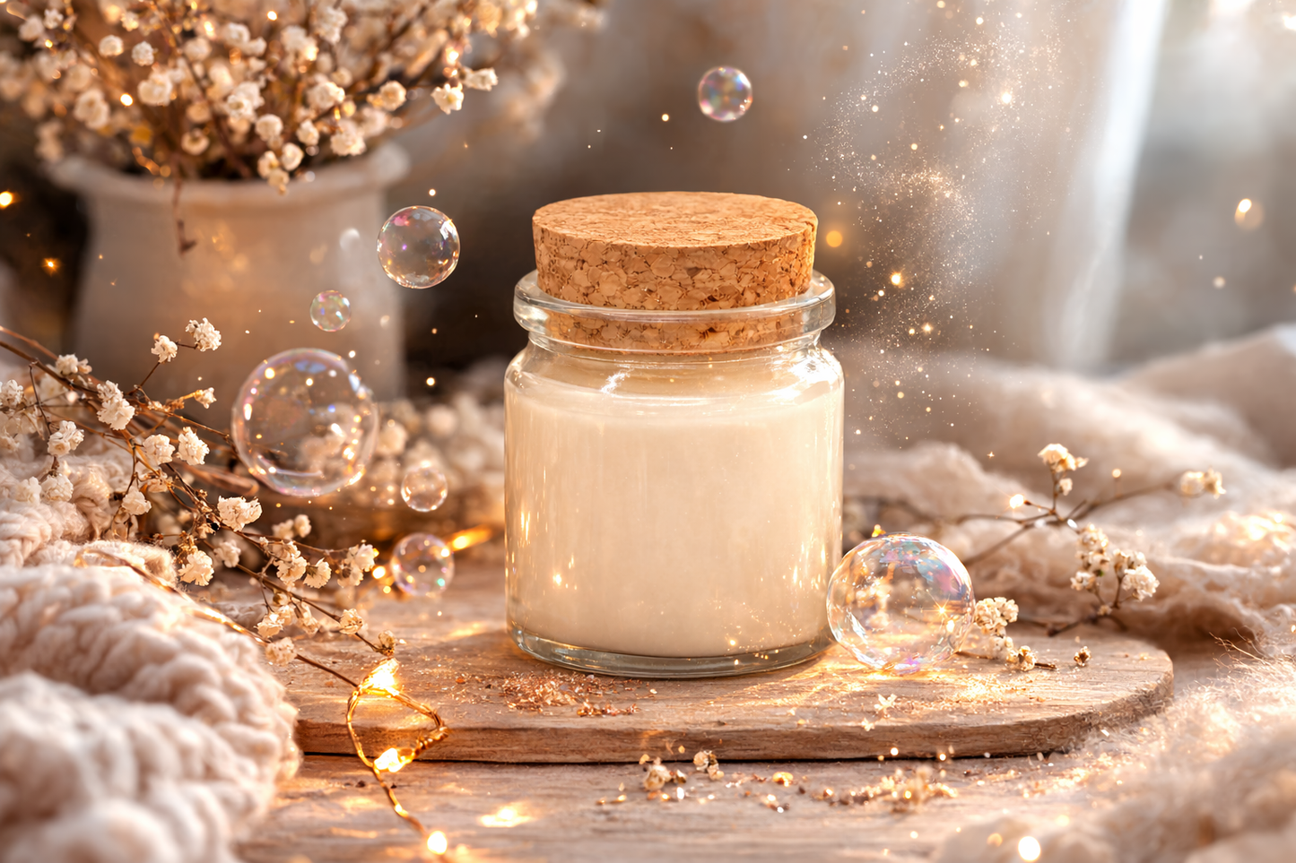 🕯️ Bougie parfumée classique - Bulles de bonheur