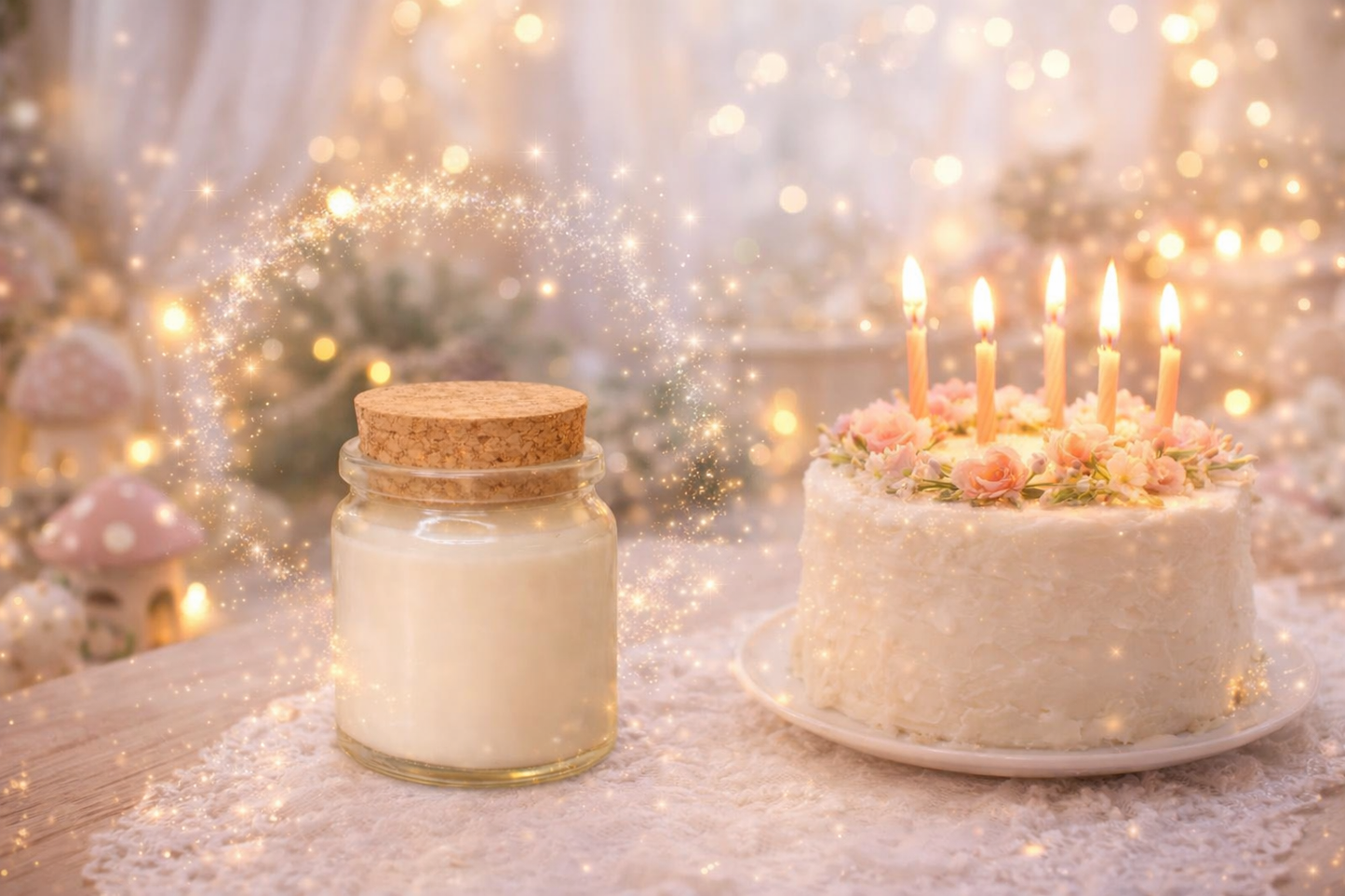 🕯️ Bougie parfumée classique - Gâteau d'anniversaire