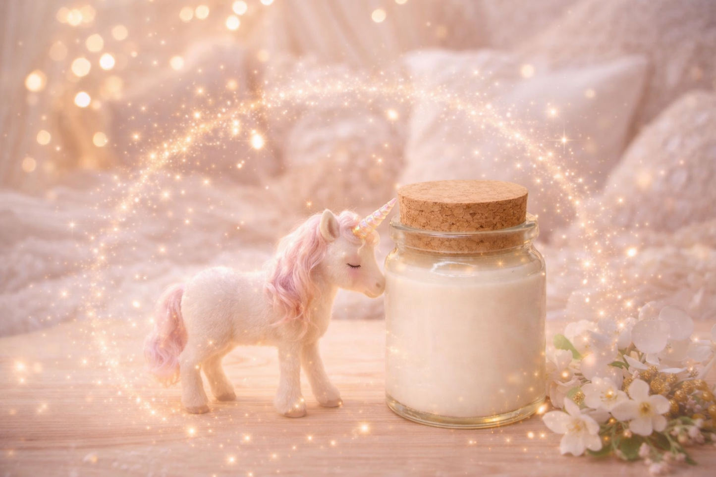 🕯️ Bougie parfumée classique - Licorne scintillante