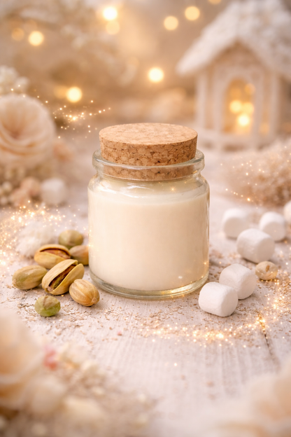 🕯️ Bougie parfumée classique - Pistache et guimauve