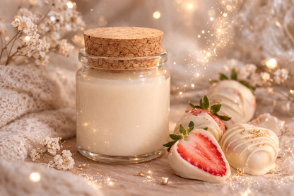🕯️ Bougie parfumée classique - Fraise chocolat blanc