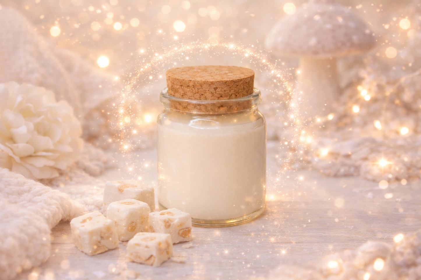 🕯️ Bougie parfumée classique - Nougat blanc