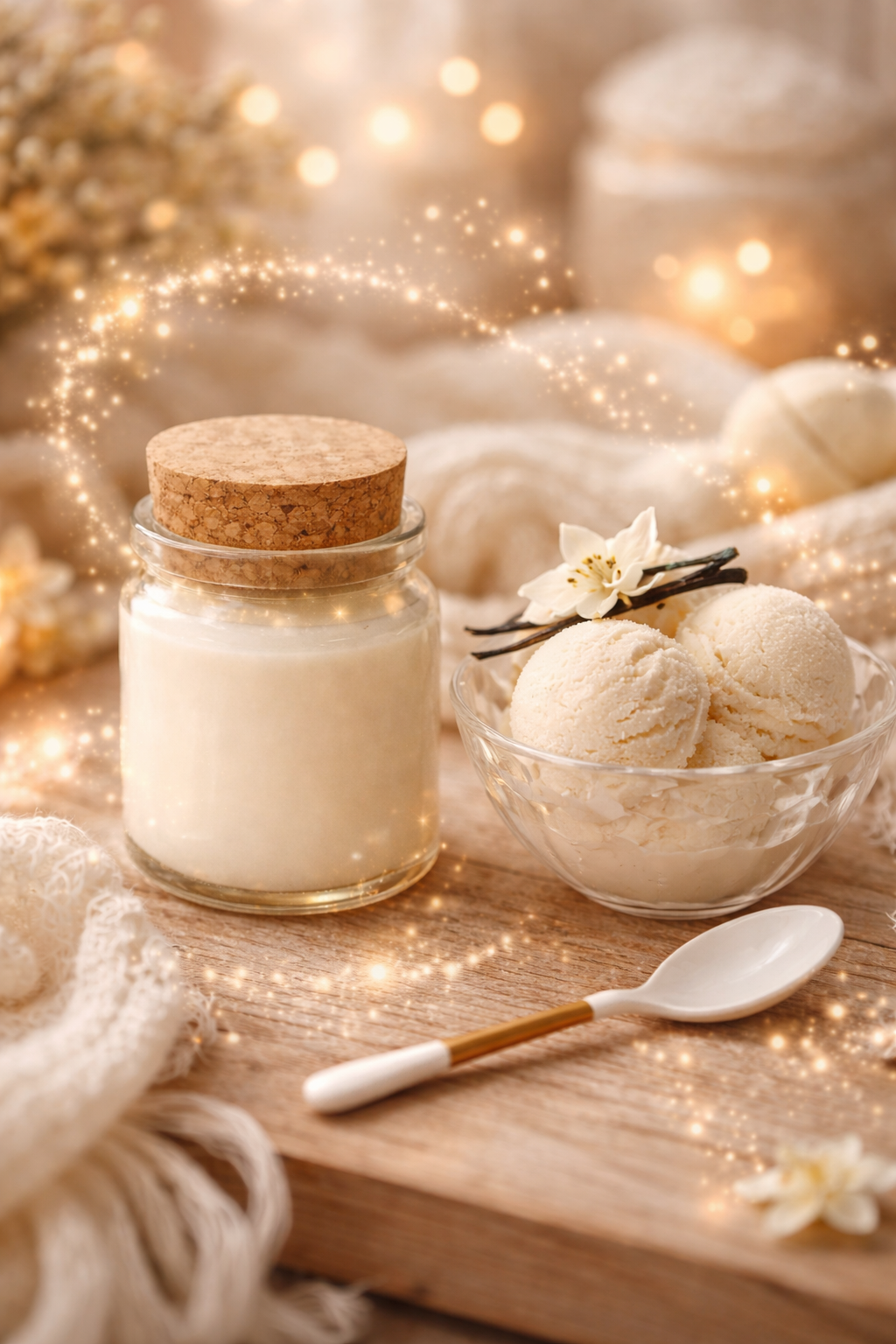 🕯️ Bougie parfumée classique - Glace vanille