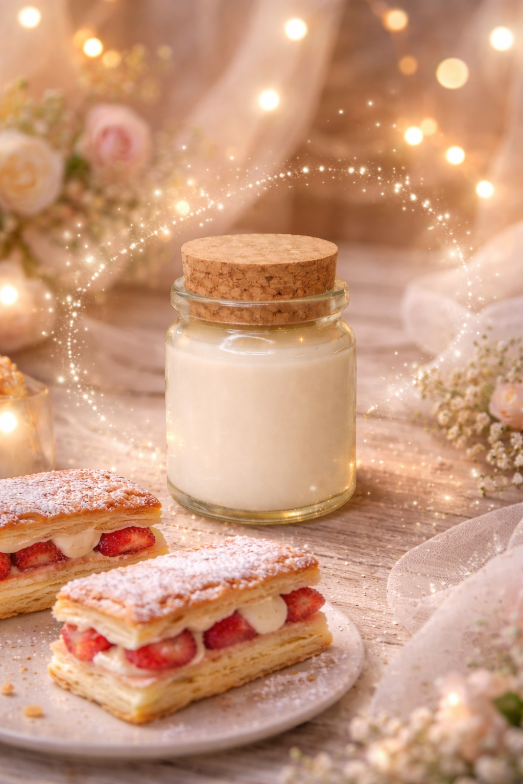 🕯️ Bougie parfumée classique - Millefeuille